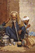 Nicola Forcella The Hookah oil painting reproduction
